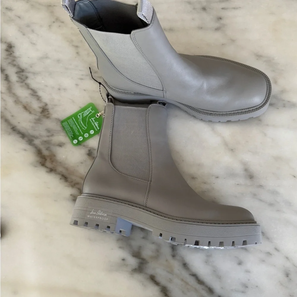 NWT Sam Edelman ♡ Laguna Chelsea Boot Pebble Grey - Picture 6 of 7